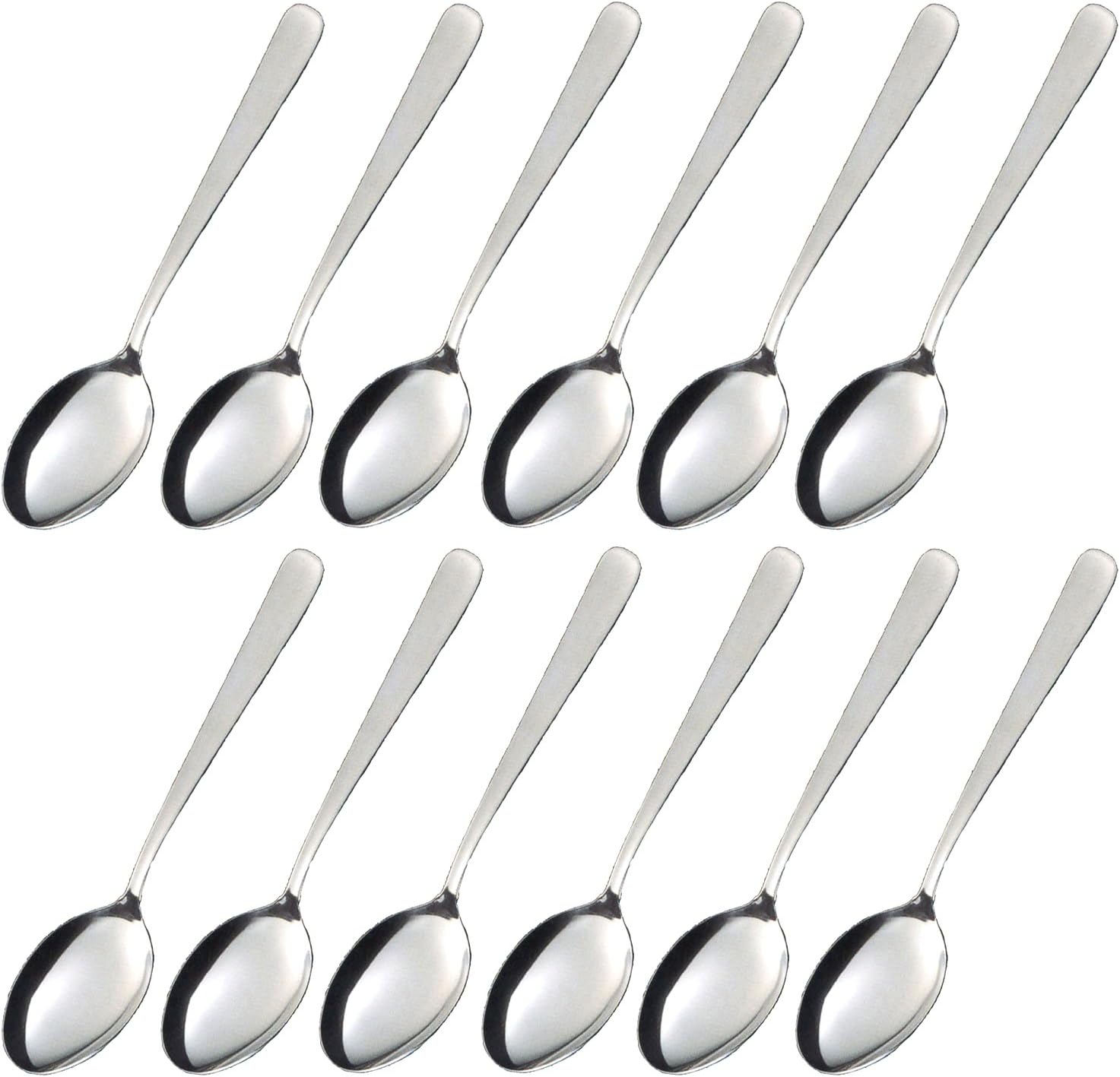 Nagao Lilac Dessert Spoons, Set of 12, 18-8 Stainless Steel, Made in Japan