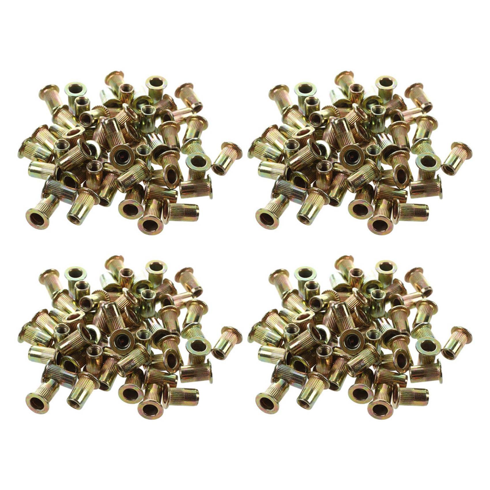 Jnchdghwa As Shown 200 Pcs M10//M8/M5/M6//Flat Head Rivet Nut Furniture Decoration Instrument ()