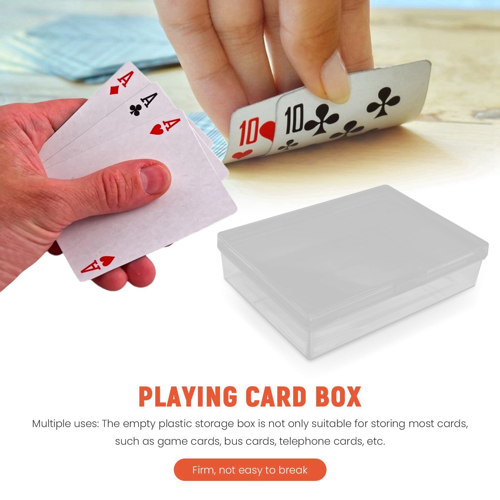 50Pcs Box Trading Card Case Card Storage Organizer Clear Card Case Plastic Storage Box per carte da gioco