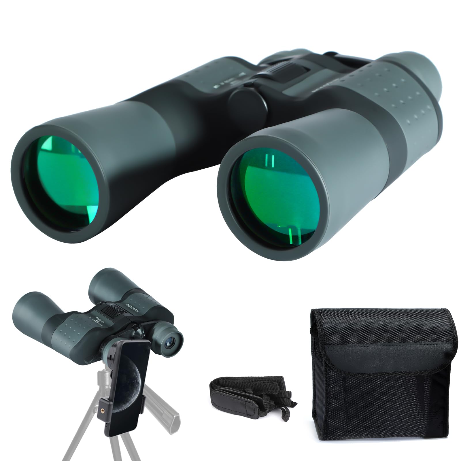 10-30x50 HD Zoom Binoculars For Adults - High-Powered With Image Stabilization, Waterproof, Clear Low Light Vision For Bird Watching, Hunting, Travel
