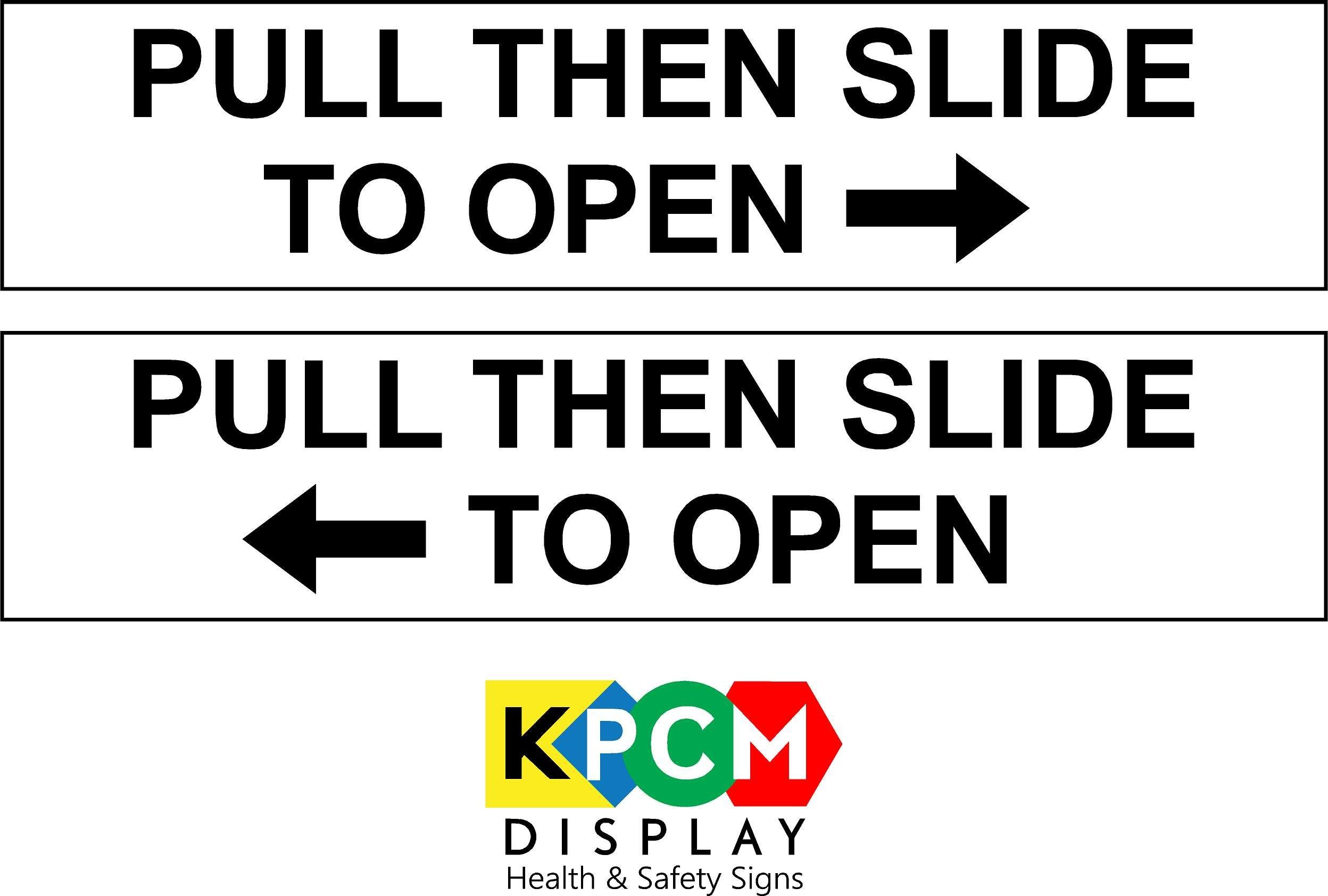 Kpcm Display Ltd 210X45mm Qty X2 Pull Then Slide To Open Sticker Minibus Taxi Bus Coach
