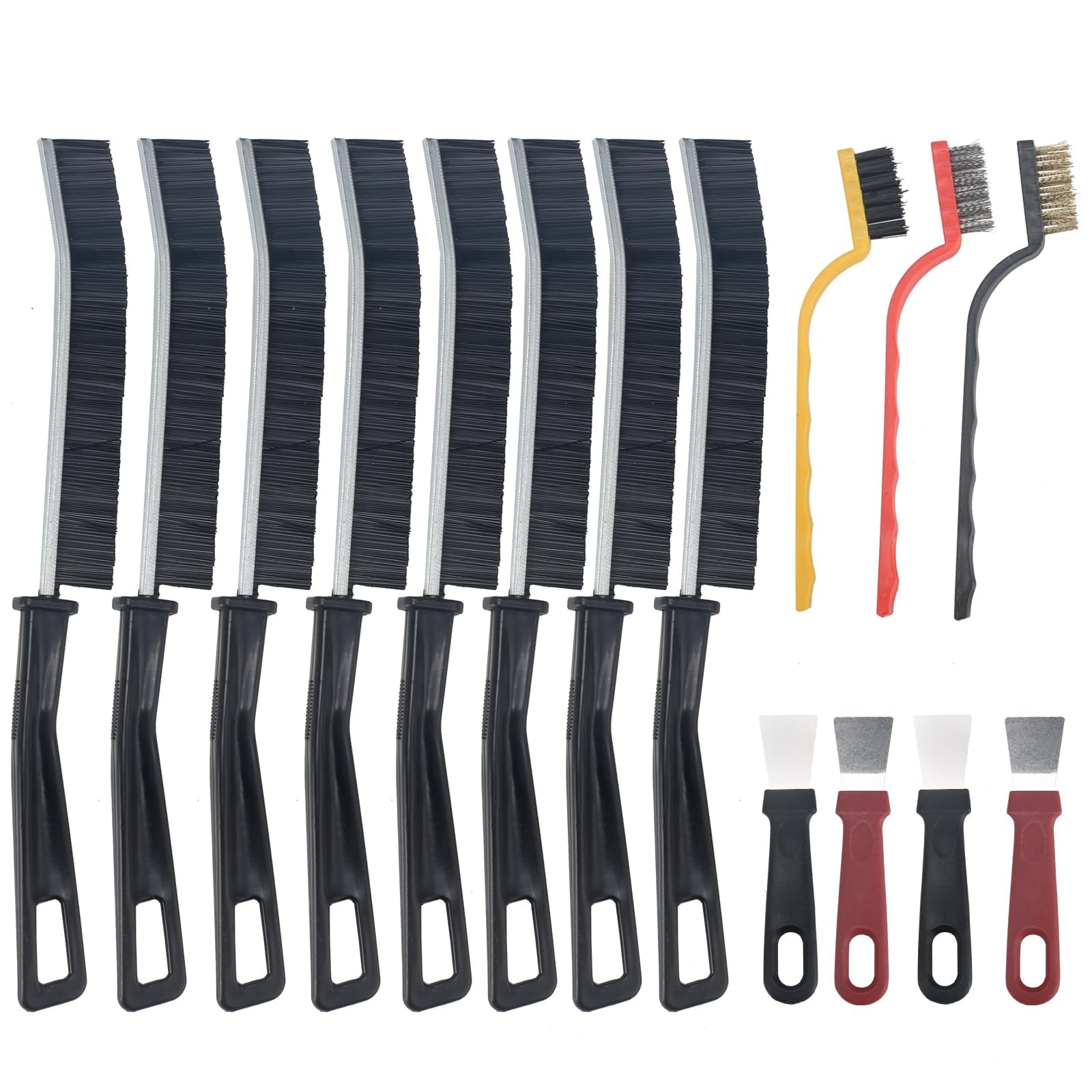 Cepillo de limpieza de grietas de cerdas duras, limpiador de lechada