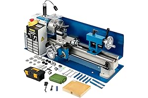VEVOR Torno para Metales 7x16 Banco, 550W Torno de Velocidad Variable 2250RPM