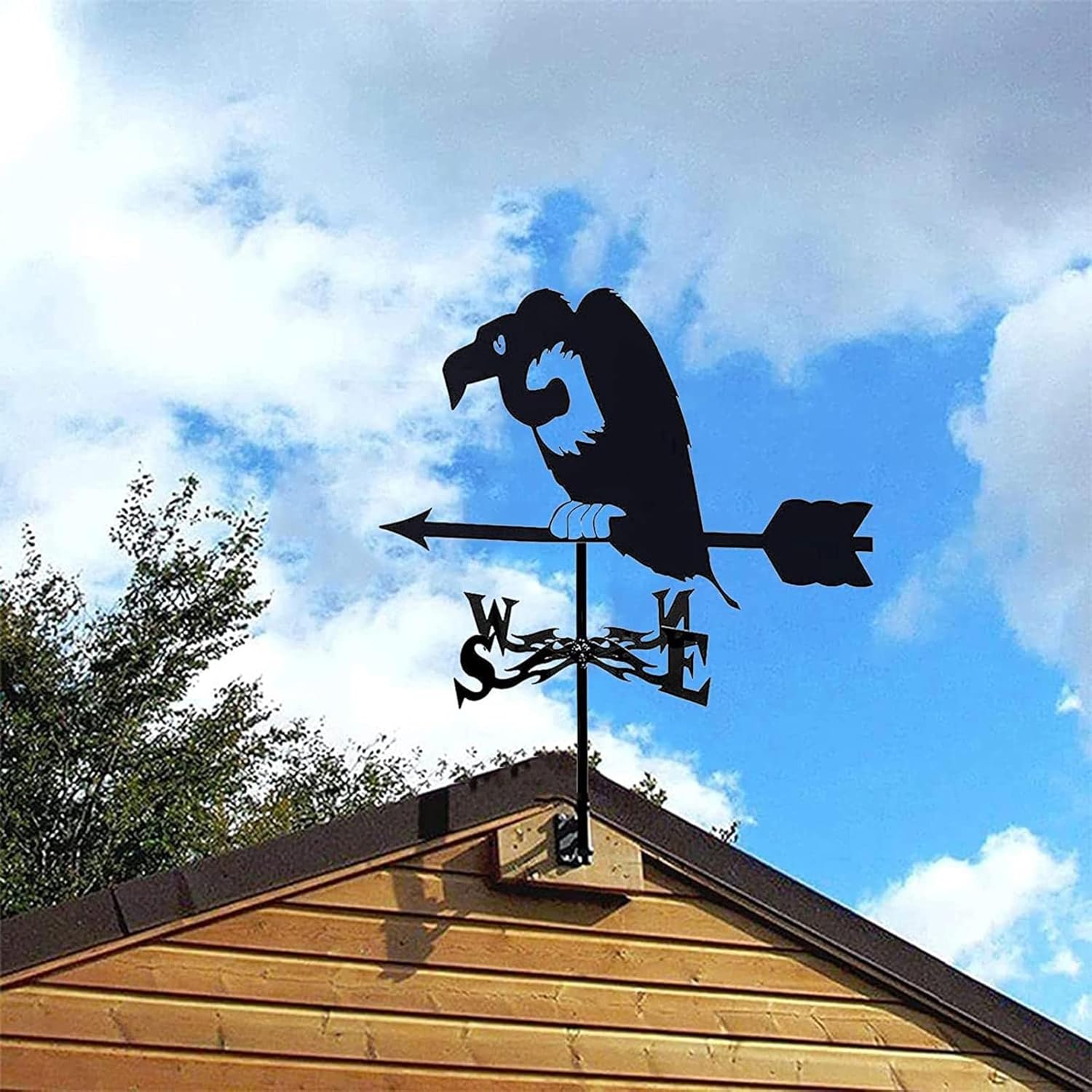 イーグルメタル風見鶏 動物風見鶏 ルーフマウント付き 屋上庭園装飾 屋外農場庭 山中庭風向計用