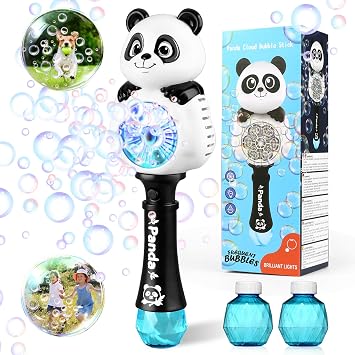 Aooess Bubble Machine for Kids Ages 4-8 Years Old Light Up Bubble Wand for Parties Outside Toys for Toddlers 3-5 Automatic Bubble Machine Rechargeable Gifts for 3 + Year Old Girl Boy