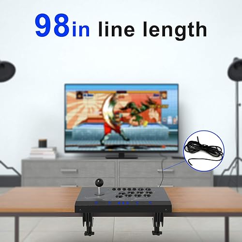 Miniatura 8 de Fight Sticks PC,Arcade PC Joysticks Fight Stick Street Fighter Video Game Controller Fighting Joystick for PC, Nintendo Switch, NEOGEO Mini, NeoGeo