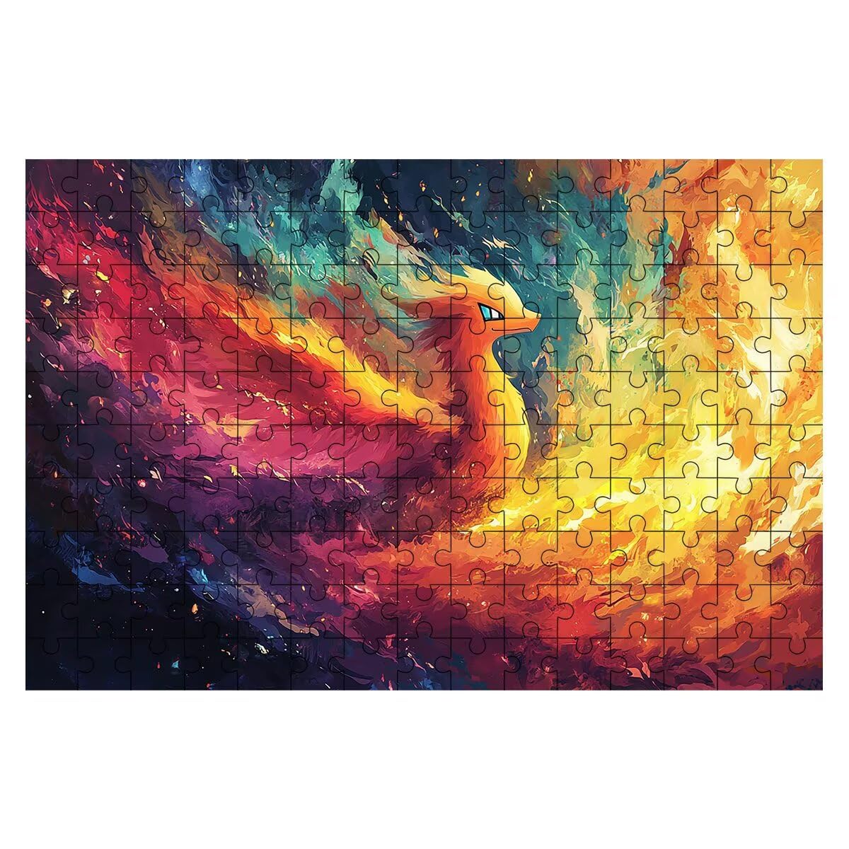 Puzzle 1500 elementów feniks, puzzle płomień dla dorosłych, klasyczne puzzle gry edukacyjne do aktywności rodzinnej, najwyższej jakości drewniane puzzle z pudełkiem na prezent dla mężczyzn i kobiet