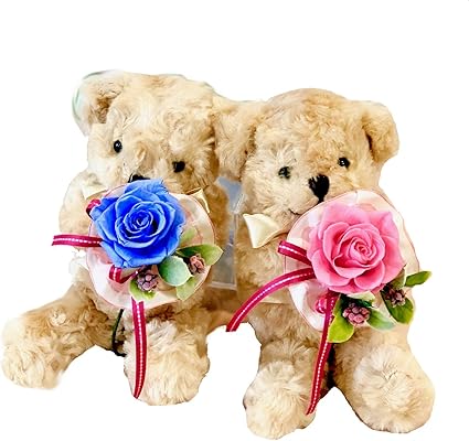 Amazon 電報 ぬいぐるみ電報 フラワー電報 プリザーブドフラワー お祝い 結婚式 レッド プリザーブドフラワー オンライン通販