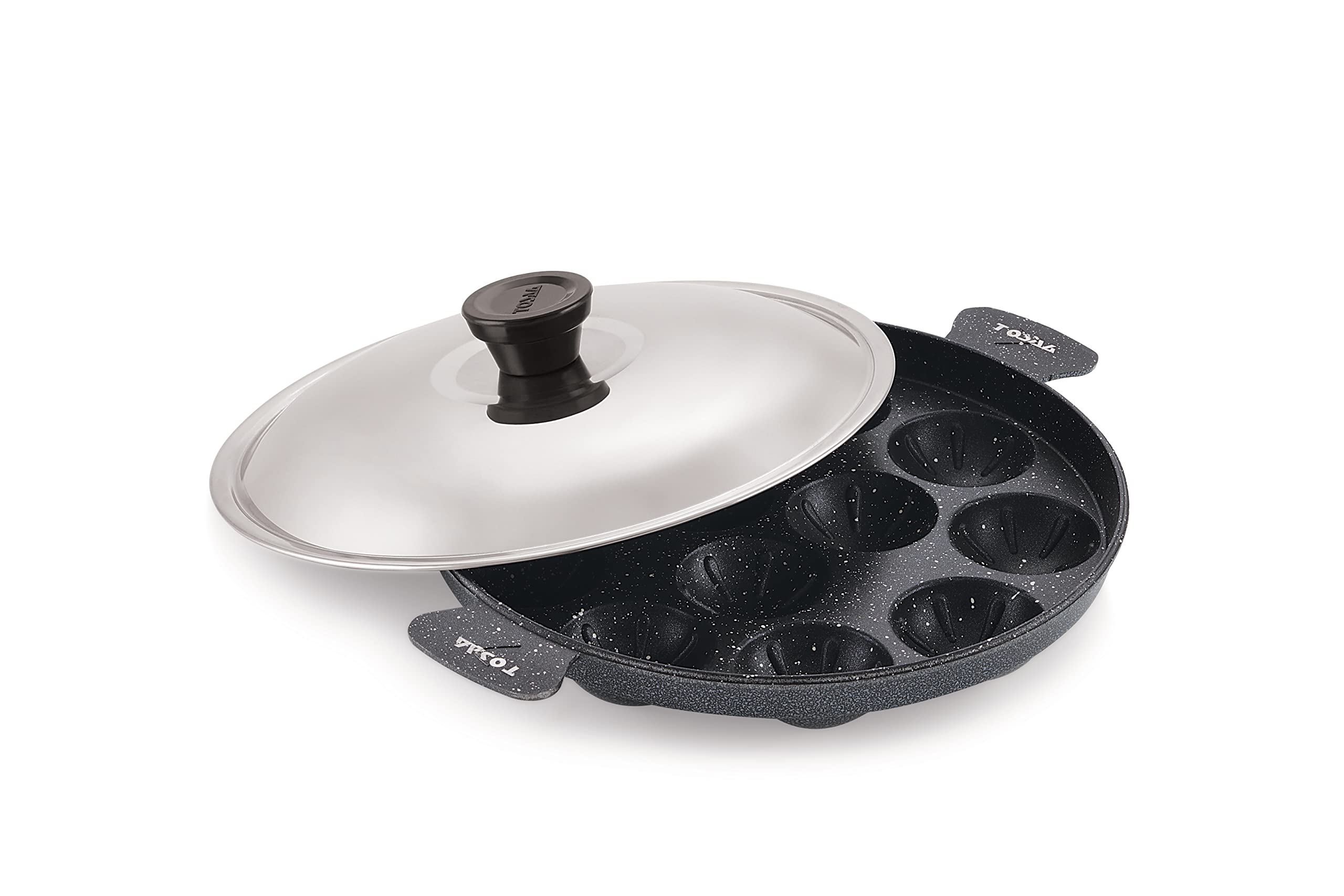 Tosaa Non-Stick Grill Appam 12 Cavity Designer with Stainless Steel Lid Gas Compatible (B0C2Z6LBBH) Amazon Price History, Amazon Price Tracker