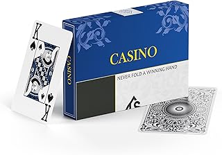 TS Spielkarten Premium Poker & Blackjack Karten 2er Set Casino | 100% Kunststoff | Wasserfest | 63x88 mm | 2 Decks mit je 57 Karten