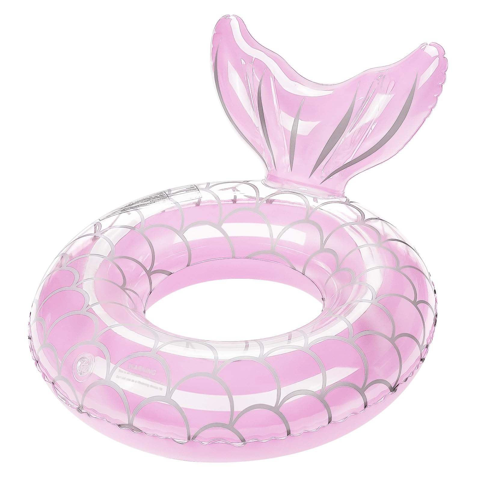 HeySplash Aufblasbarer Schwimmring, 1 Stück Schwimmreifen mit Meerjungschwanzes Form für Pool Strand, PVC Schwimm Ring für Kinder/Erwachsene mit einem Gewicht von 38-88 Lbs, Rosa