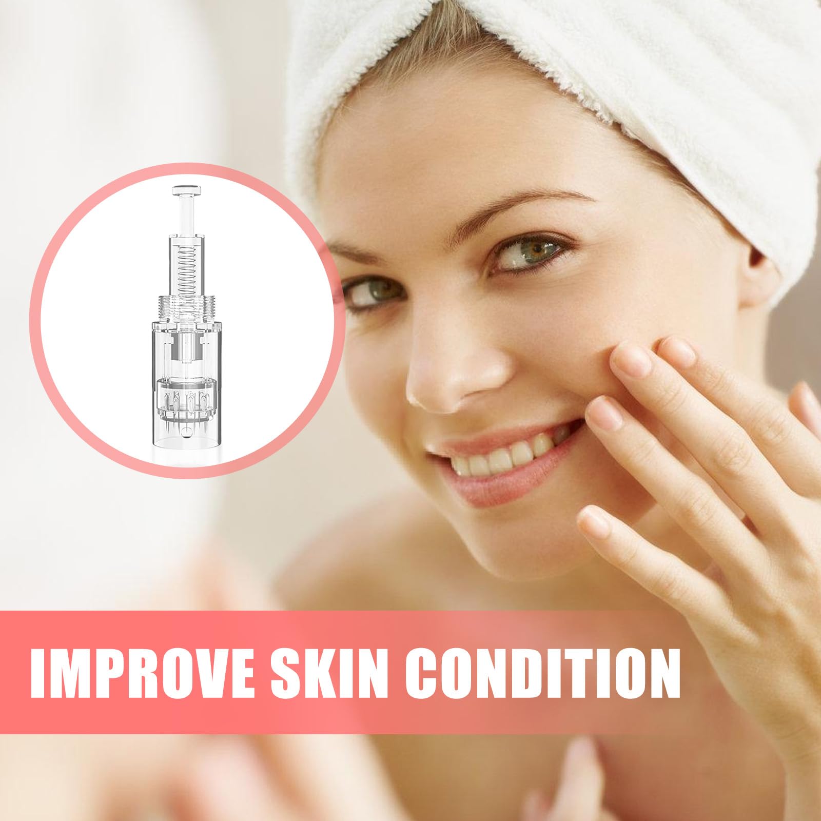 30 agujas de microneedling, repuesto Derma Pen, 24 pines, Micro Nano Agujas, cartuchos de repuesto para microagujas, cartuchos de repuesto para microagujas Dermapen Microneedling dispositivo Agujas de