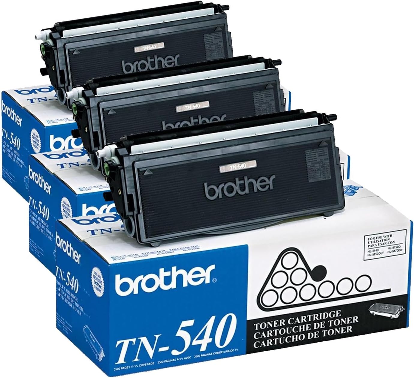 Brother TN540 5140 5150 5170 8220 8040 8045 Toner -Cartridge (Black) in Retail Packaging