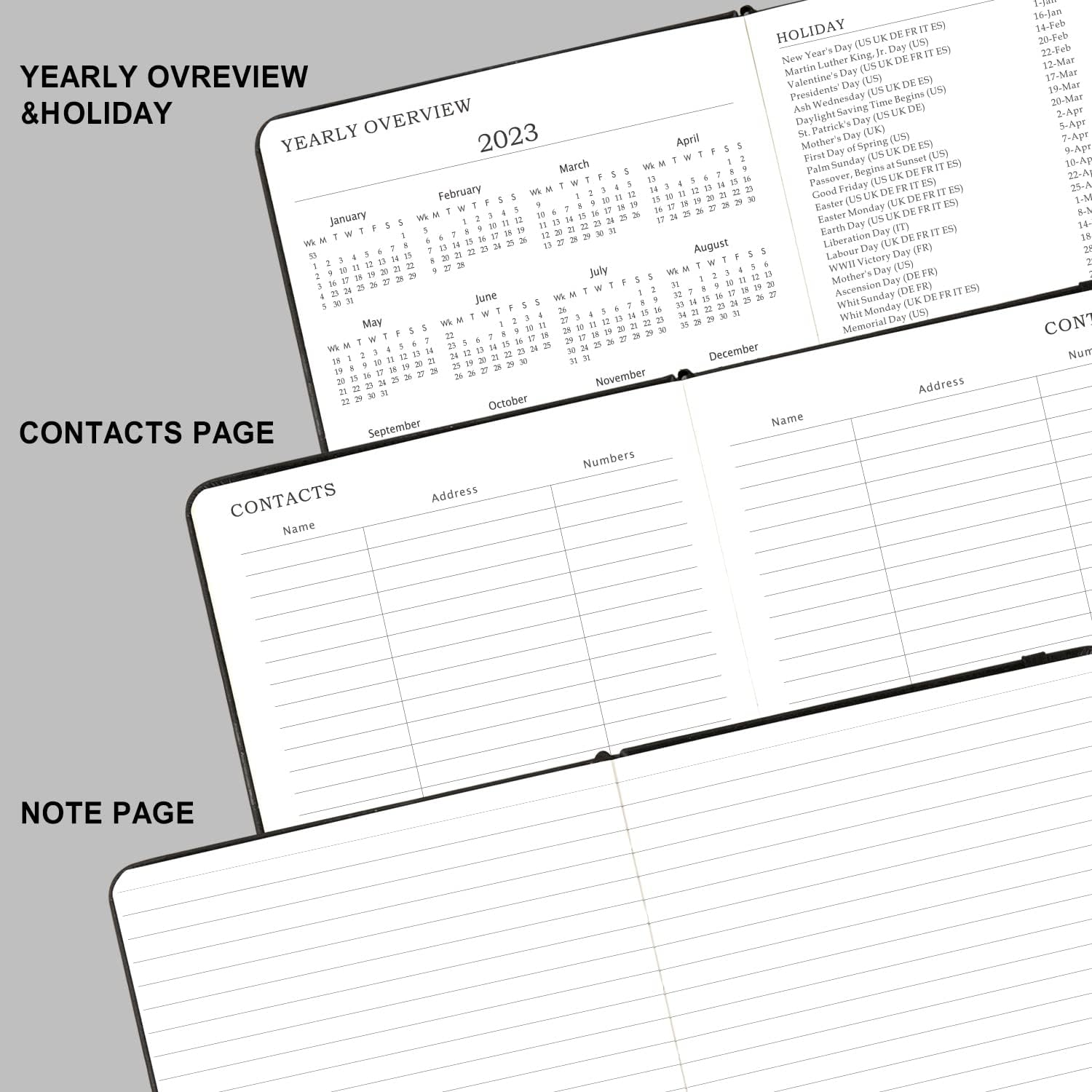 2023-2024 Planner - Jul. 2023 - Jun. 2024, Weekly & Monthly Academic Planner 2023-2024, 5.12"x 8.25", Faux Leather Cover, Pen Loop, Elastic Band, Inner Pocket, Bookmarks, Note Pages, Perfect Organizer