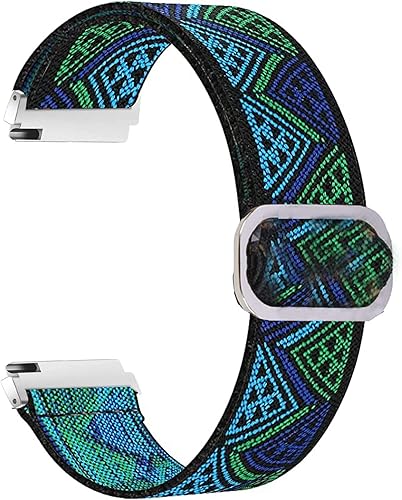 Miniatura 2 de Lamshaw Correa de reloj de 0.866 pulgadas, correa de repuesto ajustable de nailon elástico elástico compatible con reloj inteligente KACLUTEIGIIS