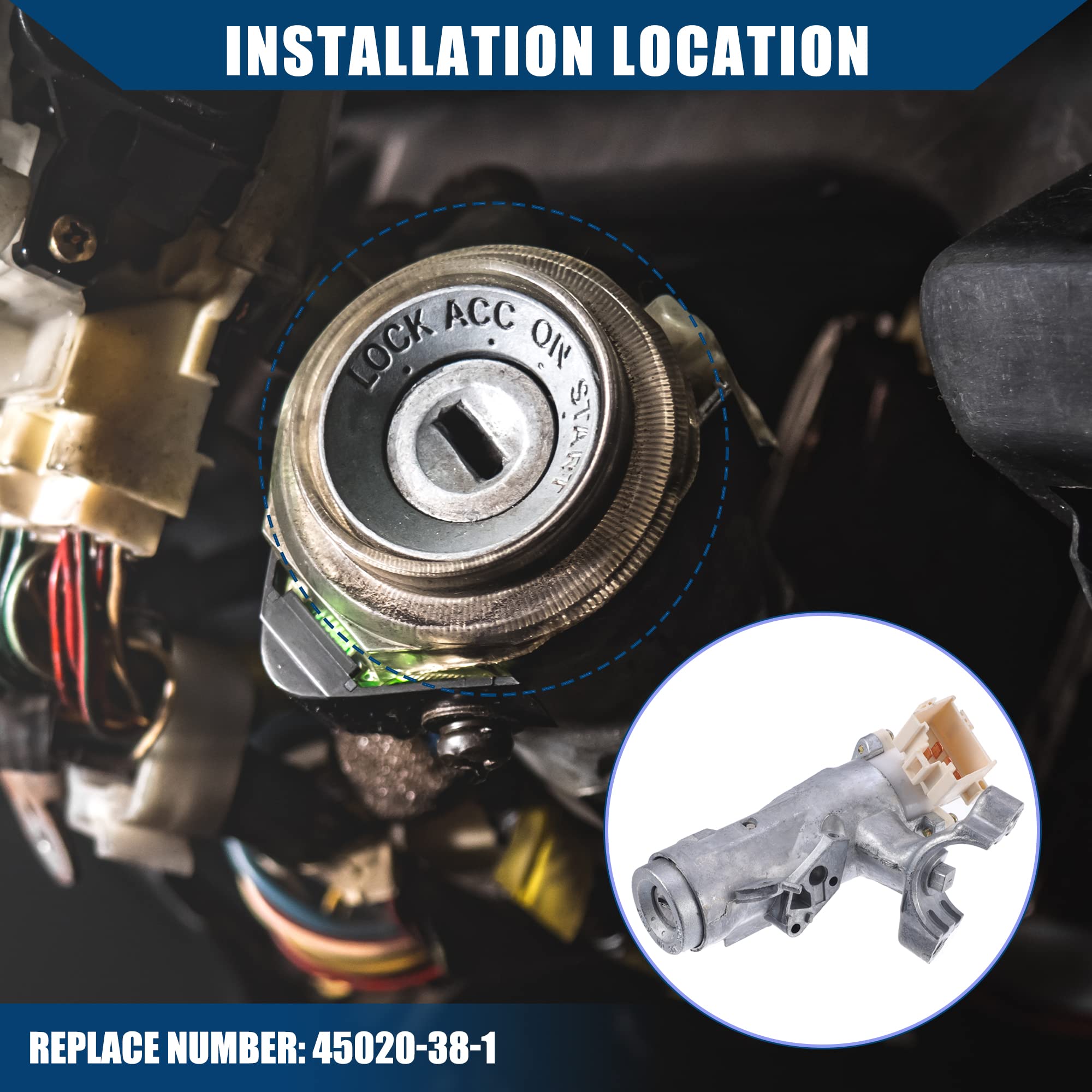 Amazon.com: Hihaha 45020-38-1 450201211 / Inner/Ignition Switch