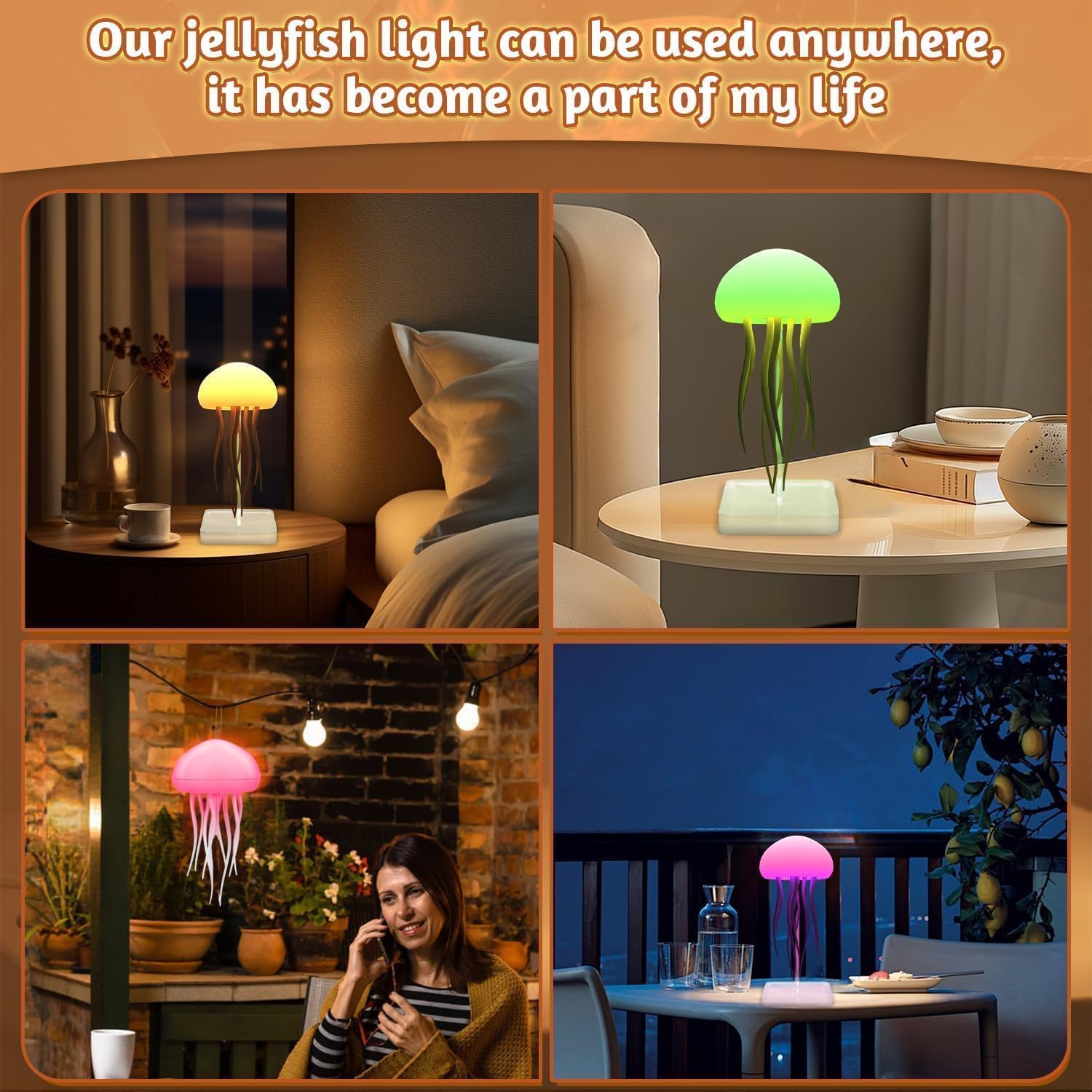 Luminary You Jellyfish Lamp, RGB Gradient Jellyfish LED Night