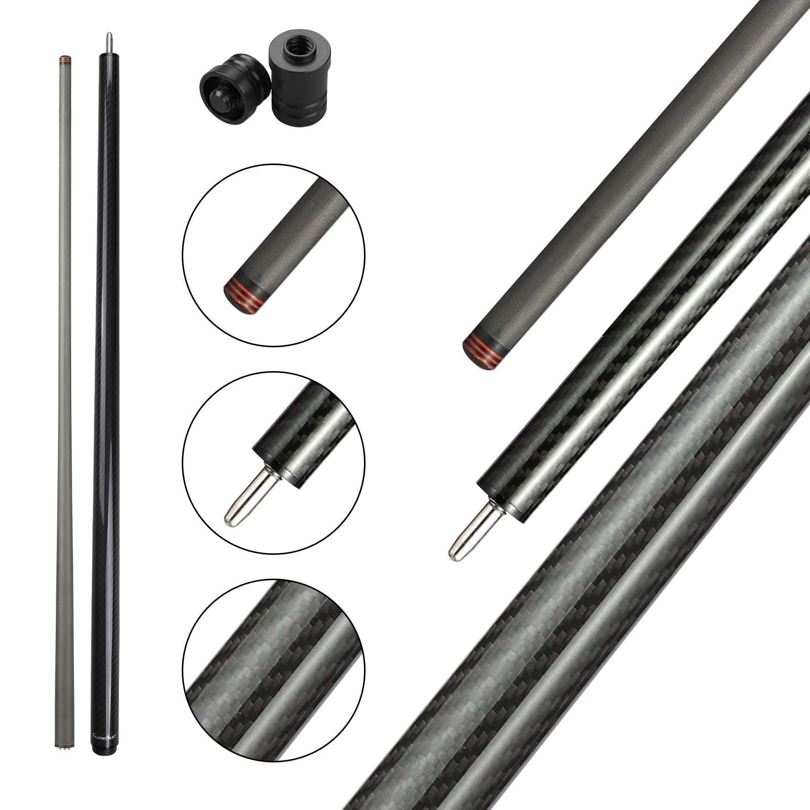 Karbonfaser-Queue-Stab, 13 mm, Spitzenbrech, Karbonfaser-Queue
