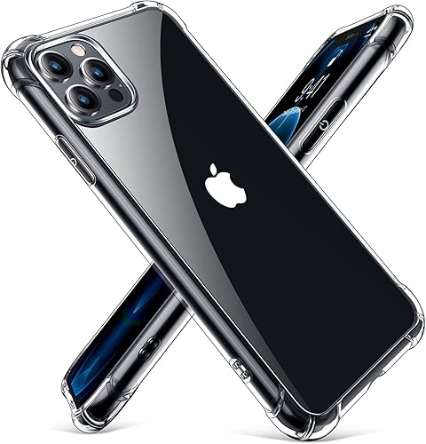 CANSHN Funda transparente para iPhone 11 Pro protección militar contra caídas no amarillea Funda protectora a prueba de golpes con parachoques de