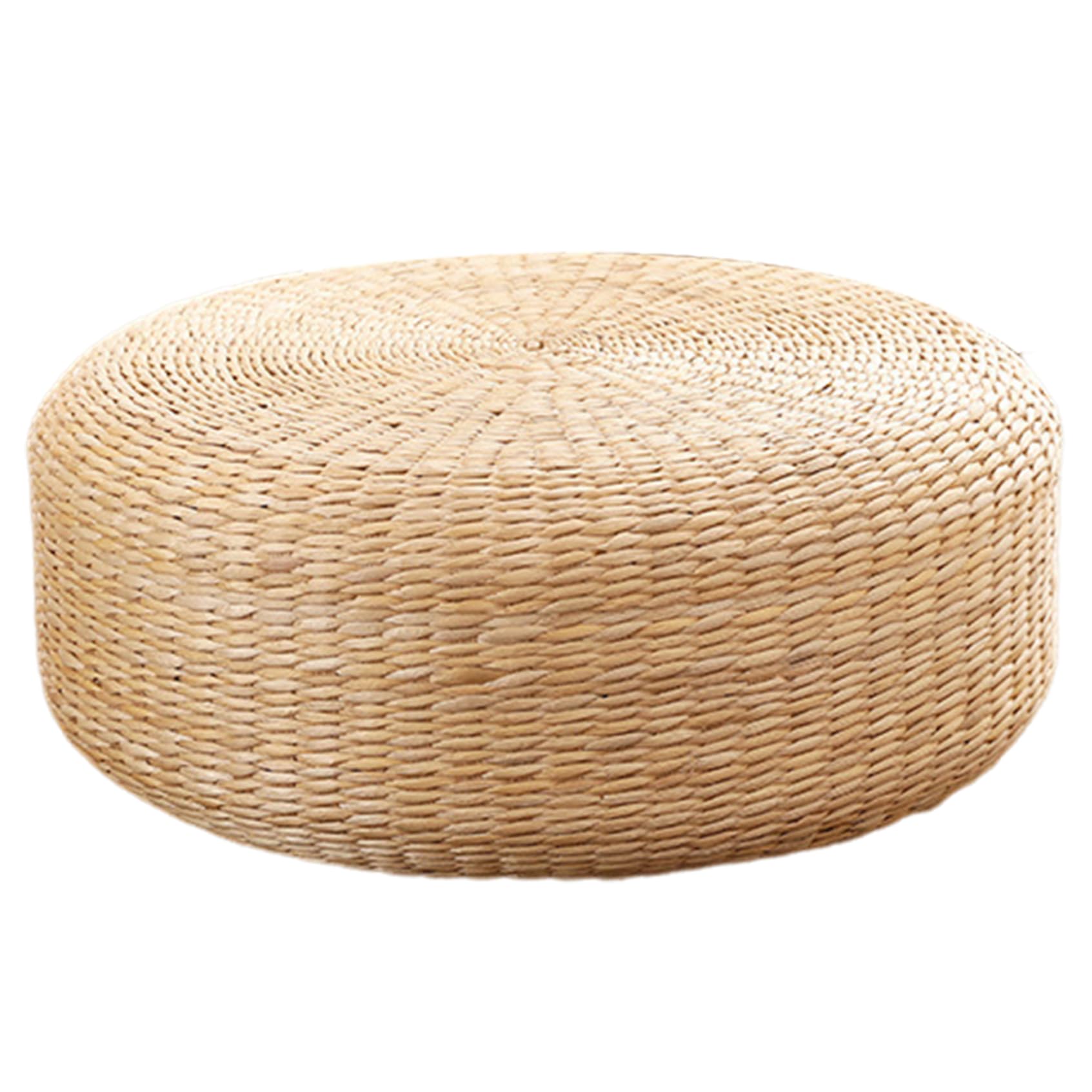 Cuscino da pavimento Tatami Cuscini da pavimento in tessuto naturale da 16 pollici per la seduta di meditazione del Buddha Cuscino confortevole Cuscini per soggiorno per adulti