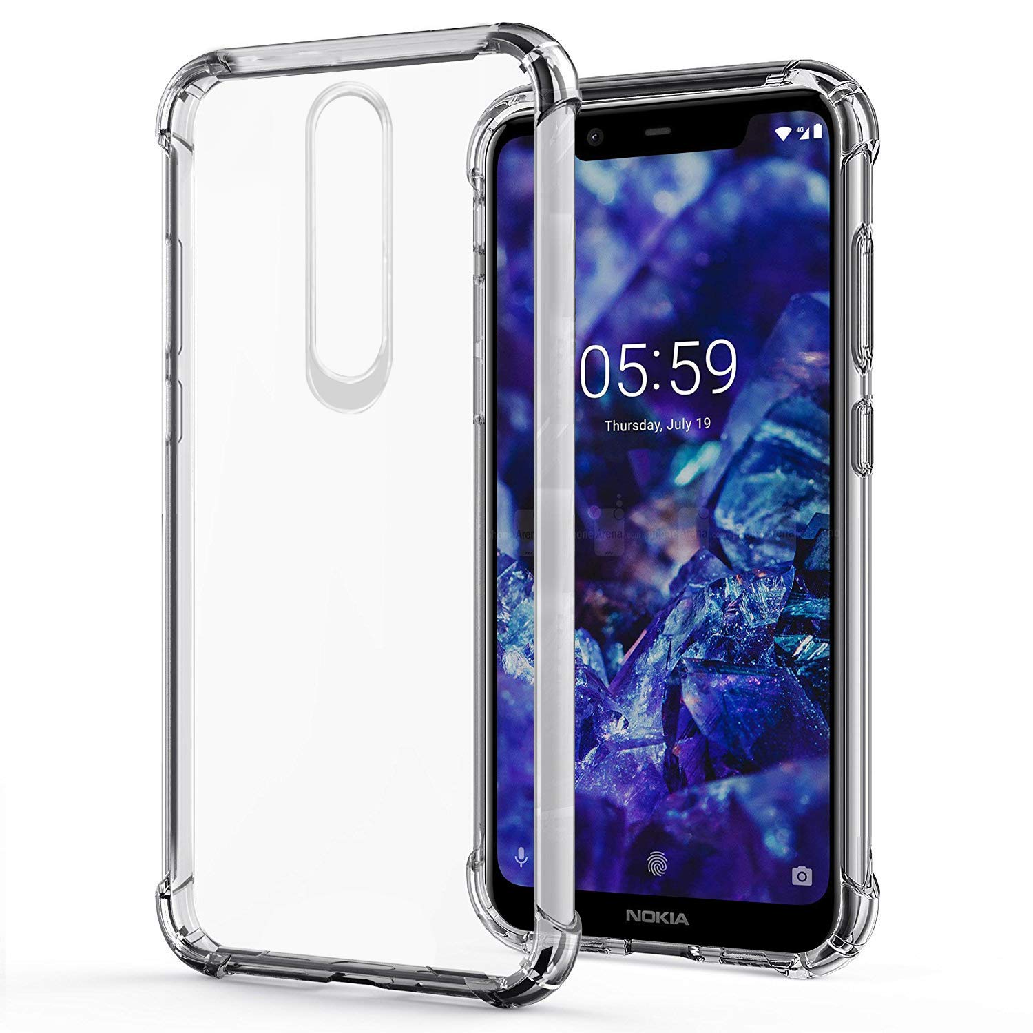 Amazon Brand - Solimo Case for Nokia 5.1 Plus (Silicone_Transparent) (B07PD3QYLK) Amazon Price History, Amazon Price Tracker
