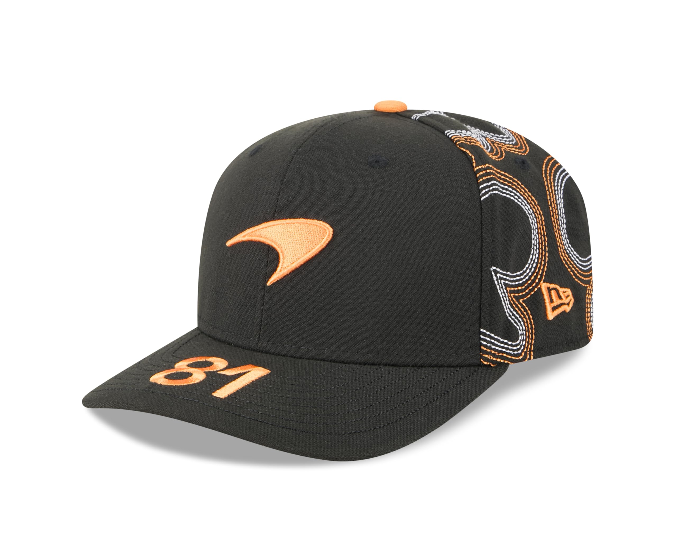 New Era McLaren F1 Team Offizielle 2025 Merchandise Austin Texas USA GP Special Edition Oscar Piastri Drivers Baseball Cap Schwarz