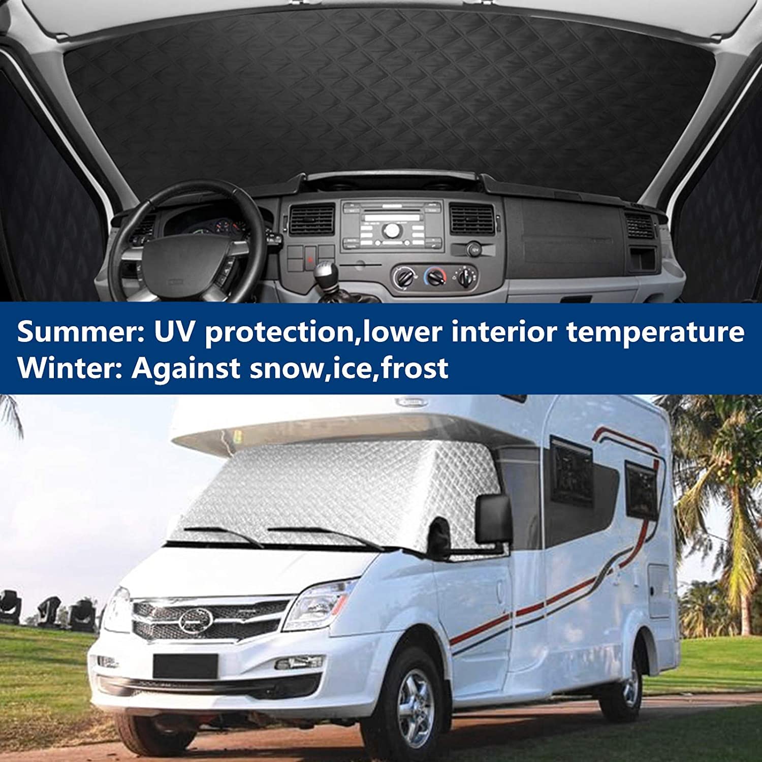 Buy ELUTO RV Windshield Cover Class C Ford 19972022 RV Front Window