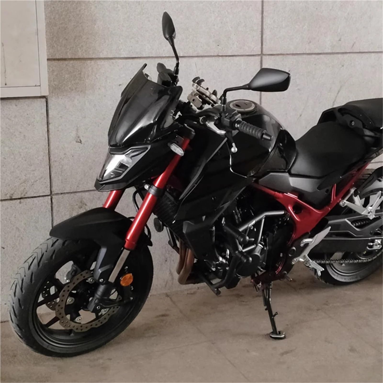 Przednia szyba motocyklowa Pasuje do CB 750 Pasuje do HORNET 2023-2024 Motocykl wyścigowy Sport Przednia szyba Osłona przednia Akcesoria(Dark gray)