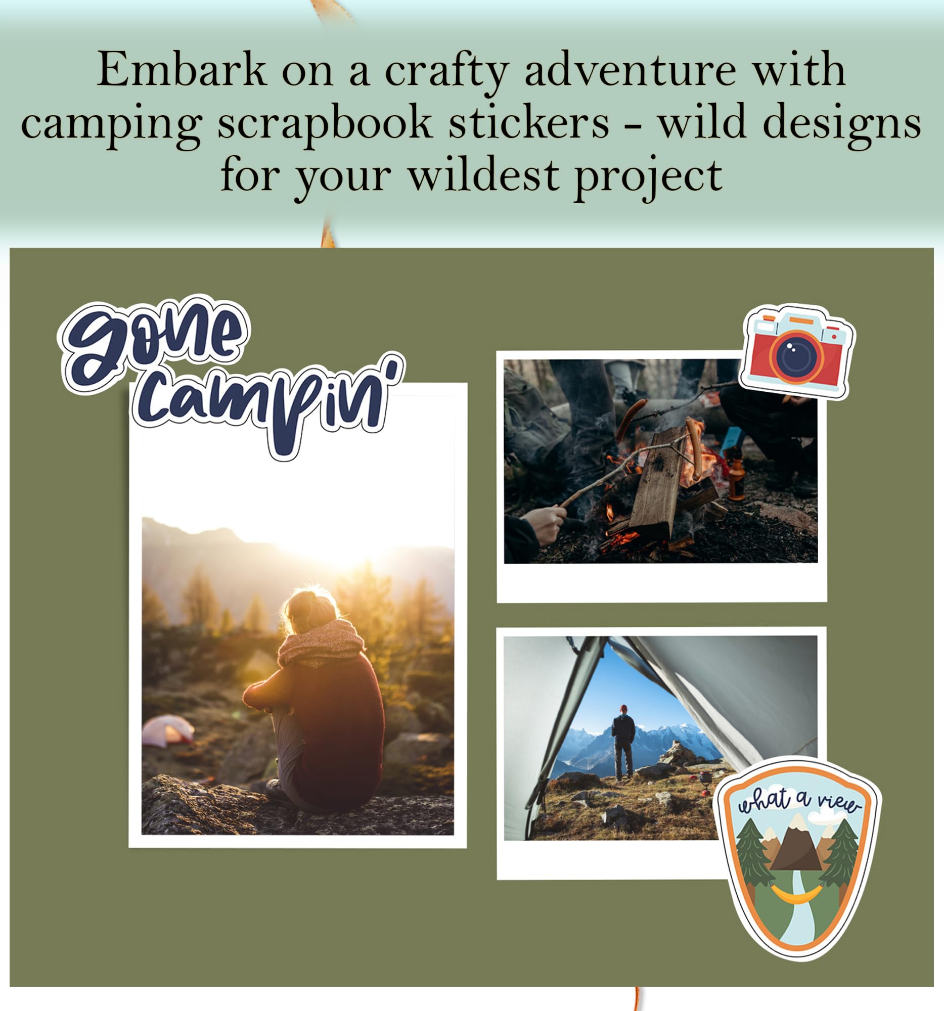 50 Autocollants Sur Le Thème Du Camping Et Des Voyages
