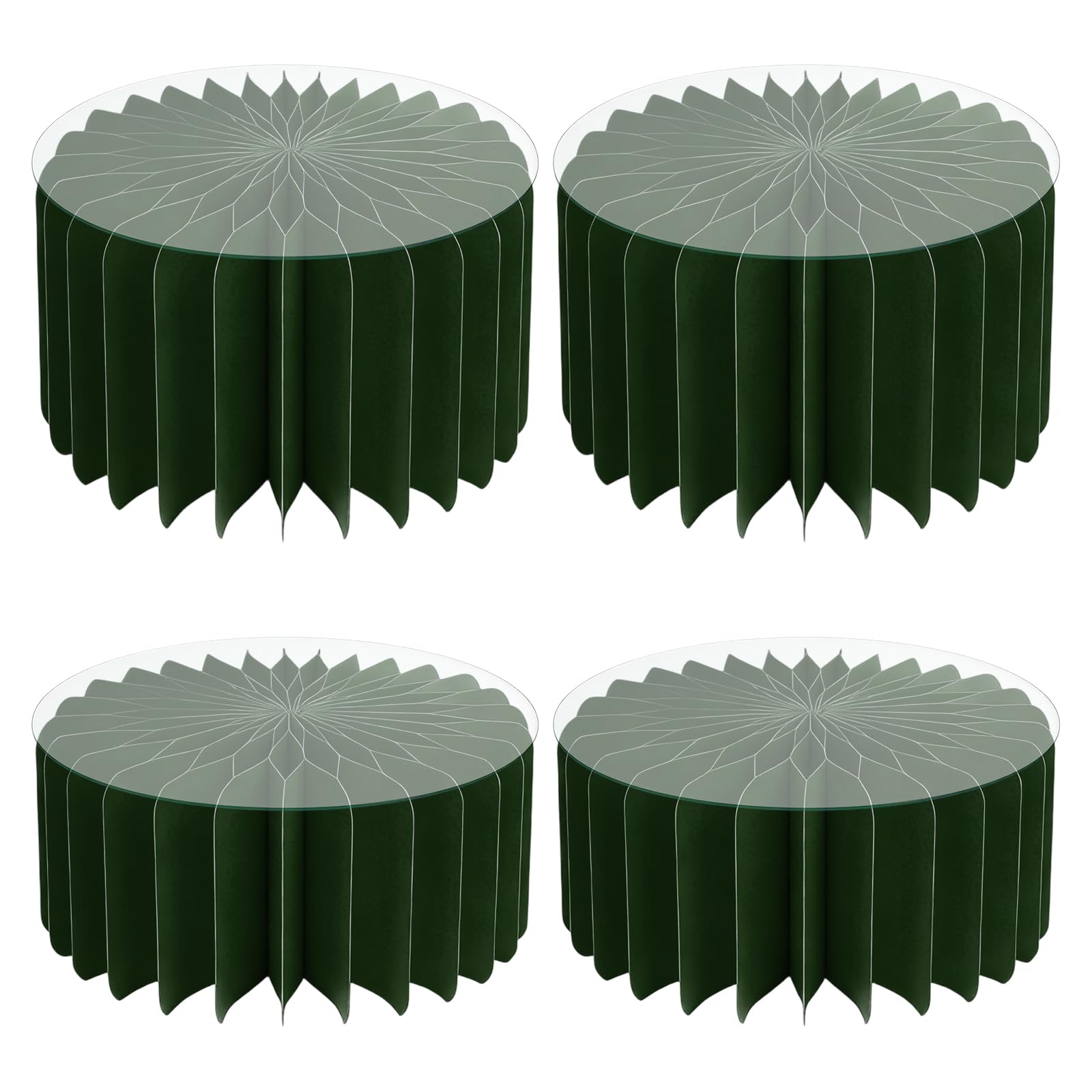 LUCKGONI Pack of 4 Foldable Paper Dessert Stands with Multiple Tiers Design for User Friendly Cake Display and Event Use