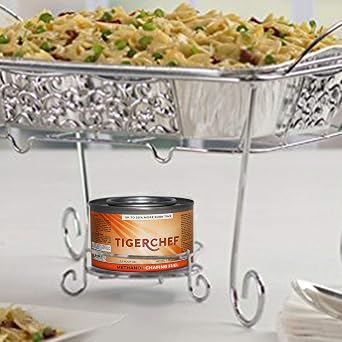 Tiger Chef Gel Fuel 7 oz Can 2 Hour Entertainment Cooking Fuel Cans for Birthday Parties (2)