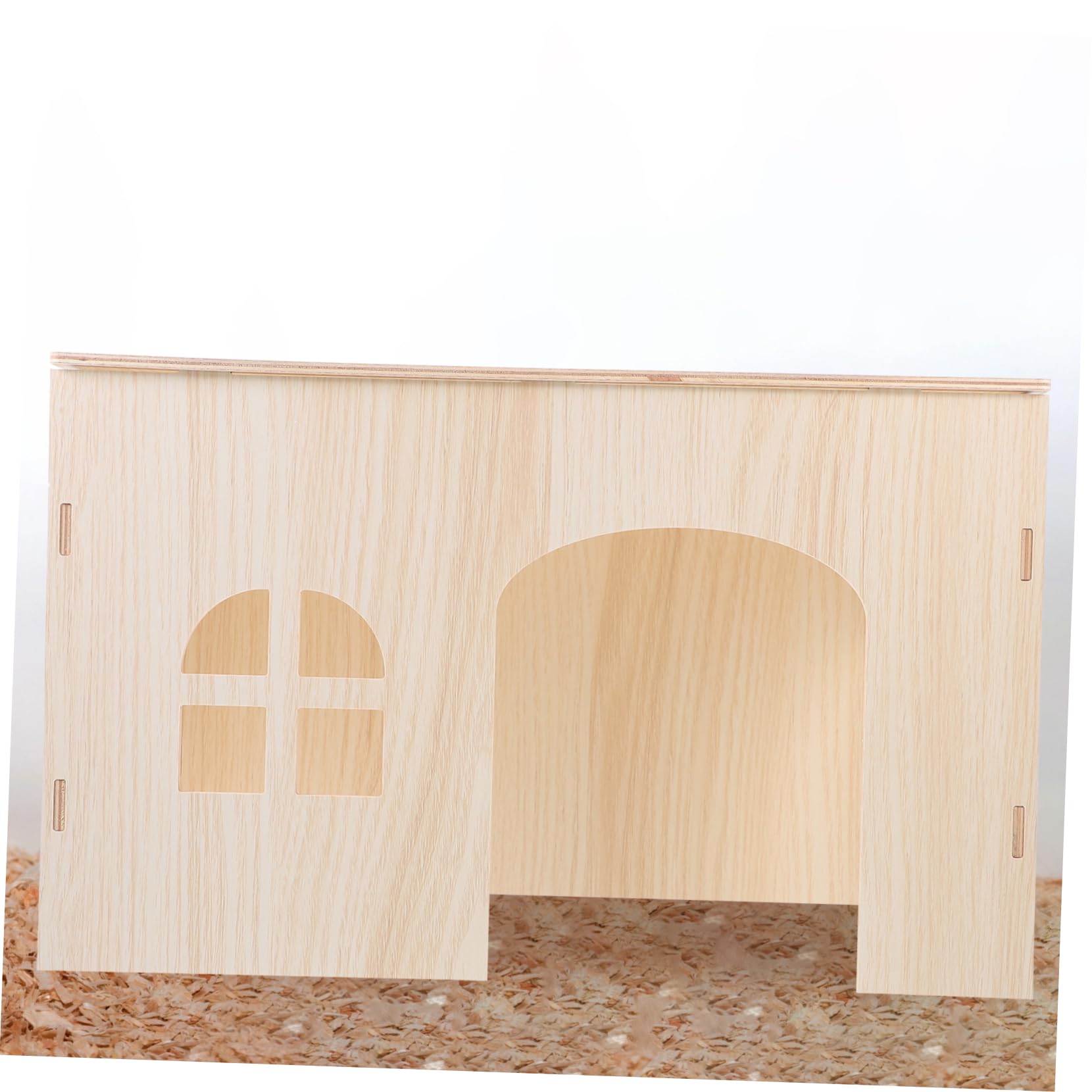 Mipcase Casetta in Legno Beige per Scoiattoli e Conigli Nido Robusto, Rifugio Sicuro e Accogliente per Piccoli Animali, in Gabbia