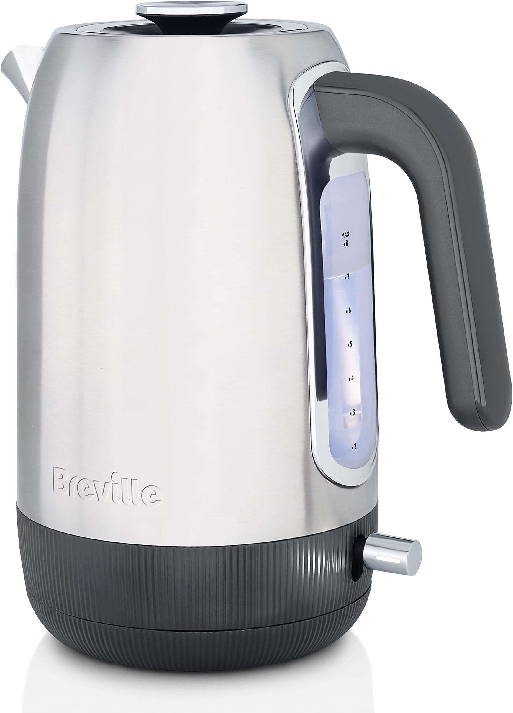 Breville Strata Electric Kettle, 1.7 Litre, 3 KW Fast Boil, Matt Grey