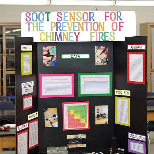 Miniatura 3 de Hojas coloridas para feria de ciencias, suministros de tablero autoadhesivos, subtítulos de ciencias, feria de ciencias, títulos de proyectos,