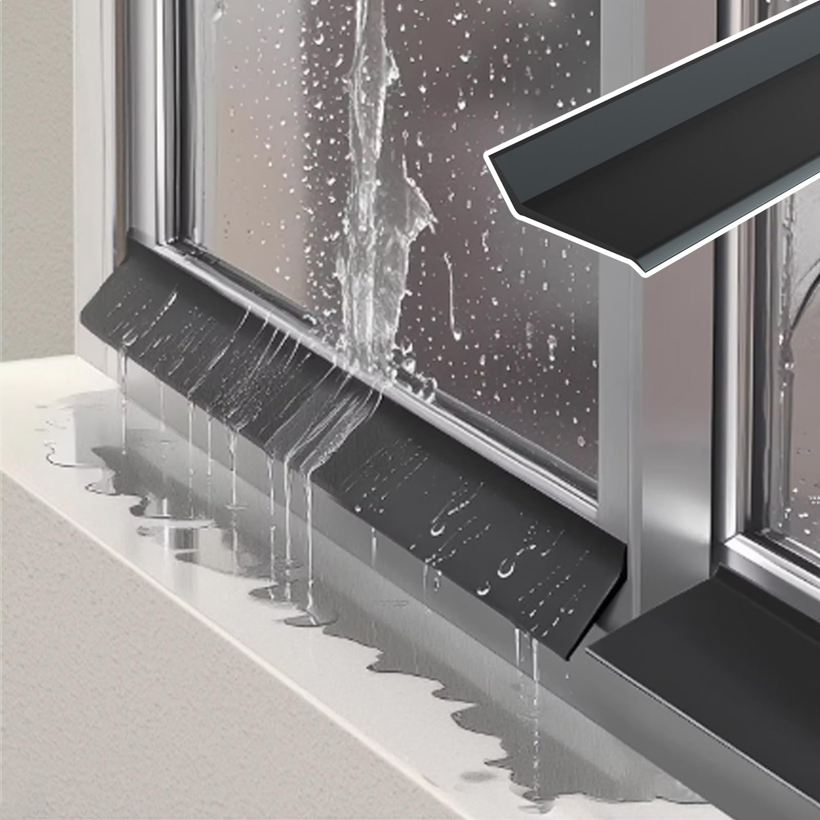 Barrera impermeable flexible contra filtraciones en ventanas, protector de 15 pies