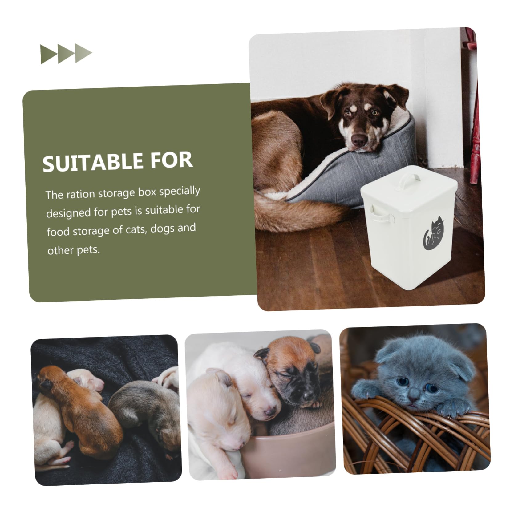 TOPBATHY Lebensmittel Eimer Für Haustiere Feuchte Aufbewahrungsbox Für Hundefutter Weißblech Futterbehälter Stabiler Und Vielseitiger Haushaltsbehälter
