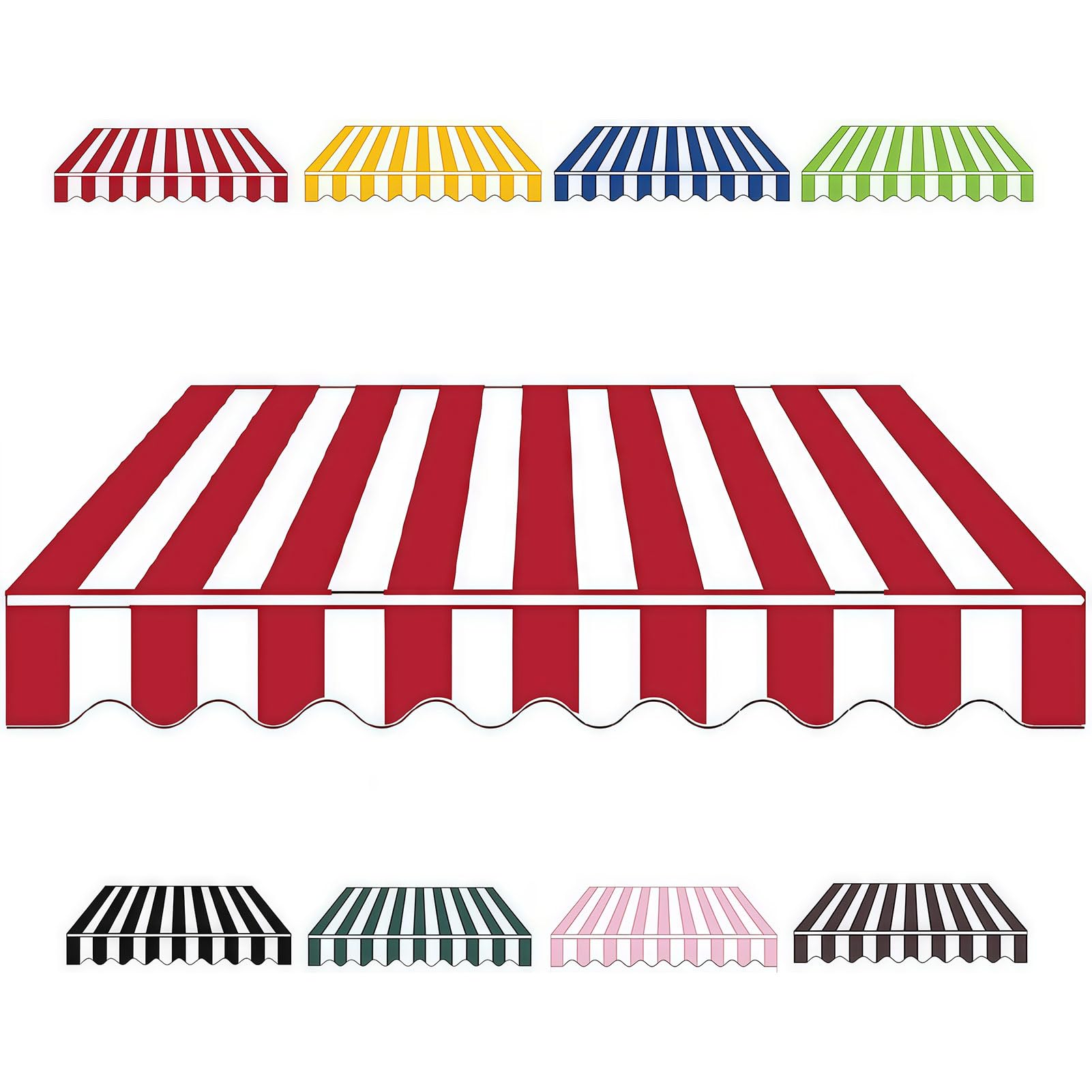 ZLSXAOASP Retractable Patio Awning, Outdoor Sun Shade Shelter with Crank Handle, Heavy Duty Aluminum Frame for Deck, Backyard, Garden, Balcony