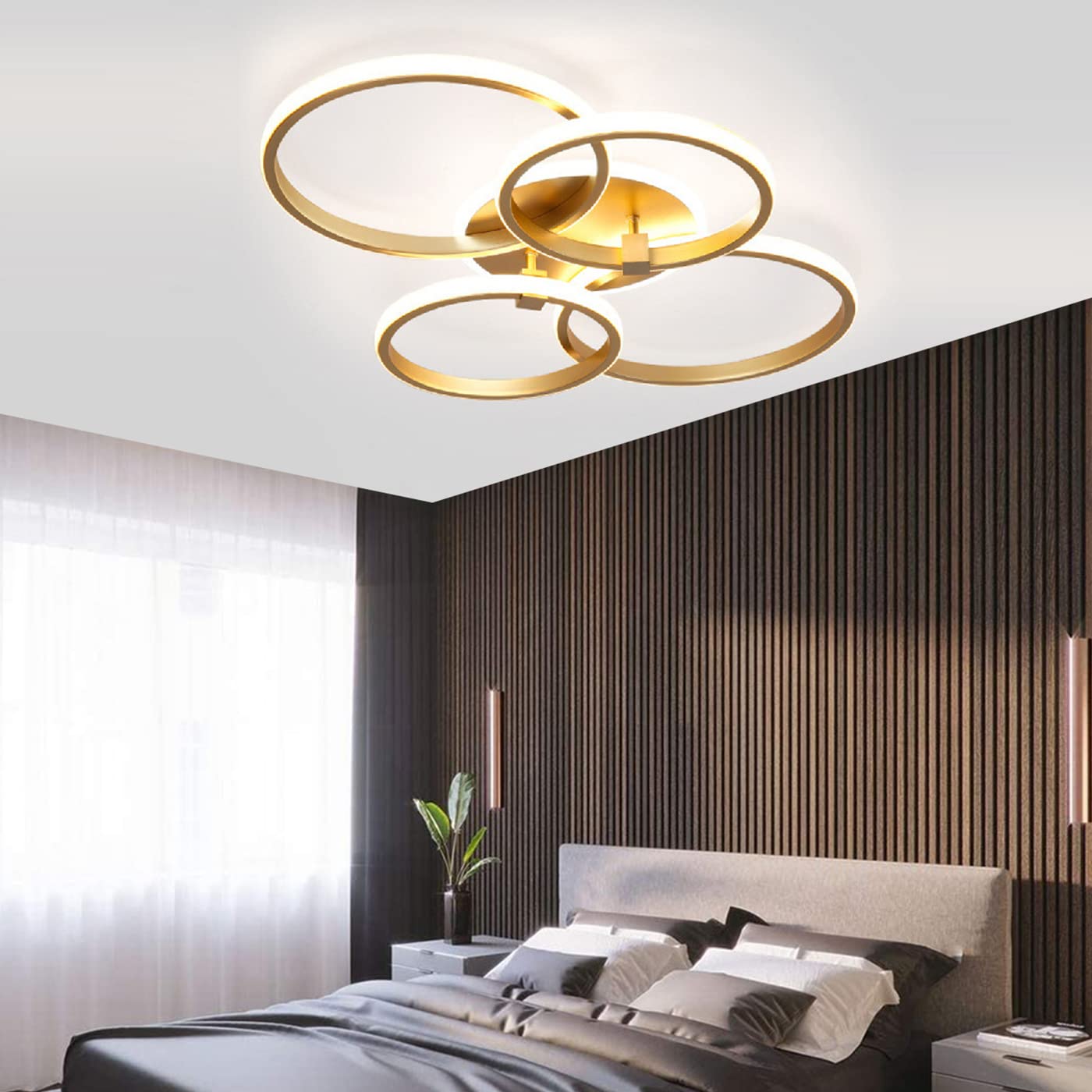 Ceiling Light LED Modern Large Living Room Lamp Dimmable Remote Control Ceiling Lamp Ring Design Ceiling Bedroom Lamp Ceiling Light Acrylic Lampshade Dining Room Kitchen Light Office Pendant Light 5 - View #2