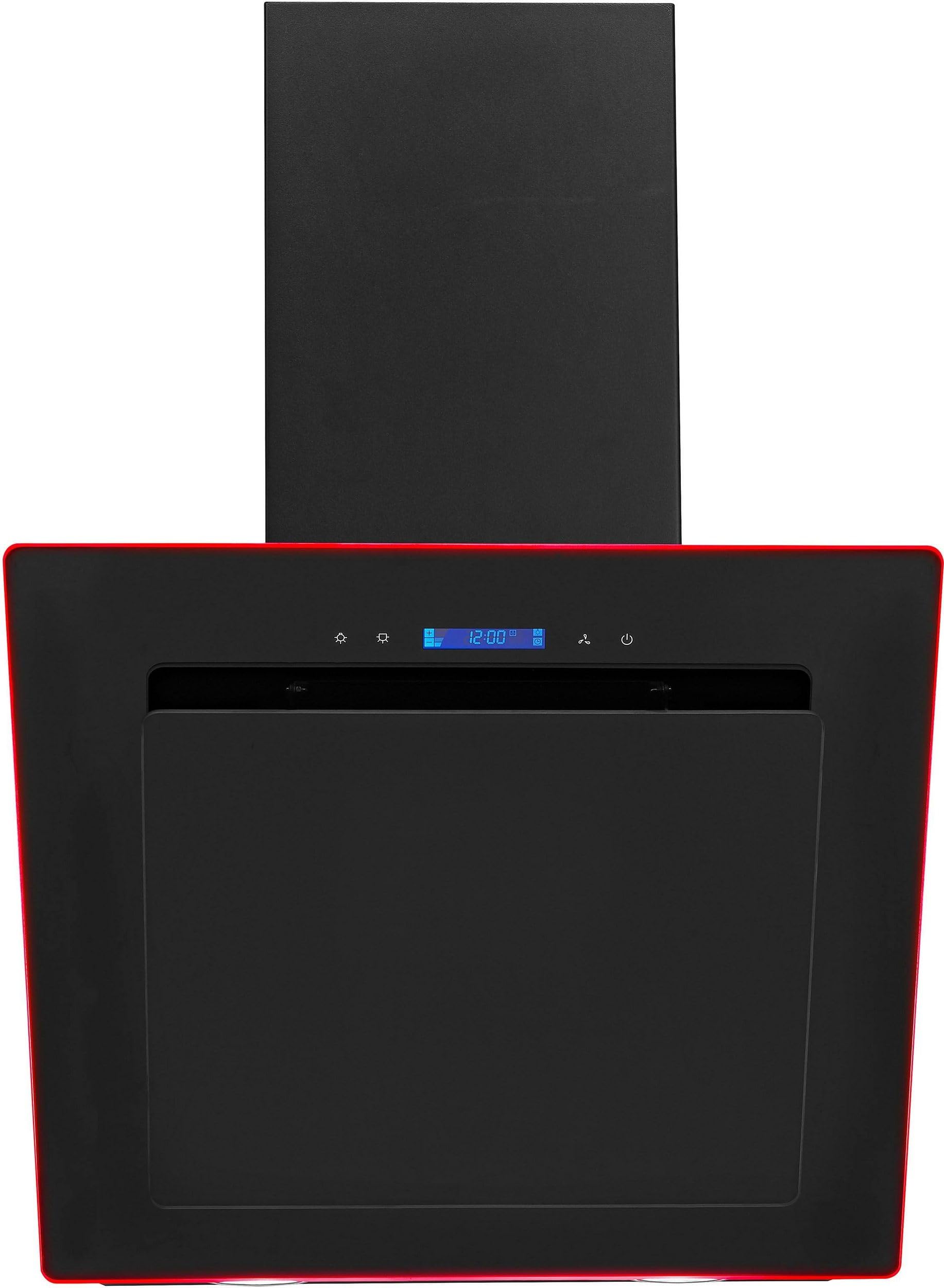 Exquisit® Campana Extractora Cocina, 60Cm, Capacidad de Extracción máx 311 [M³/h], Color Negro, Consumo 44 kWh/año, 3 Niveles de Potencia, Rumorosidad 54 dB(A).