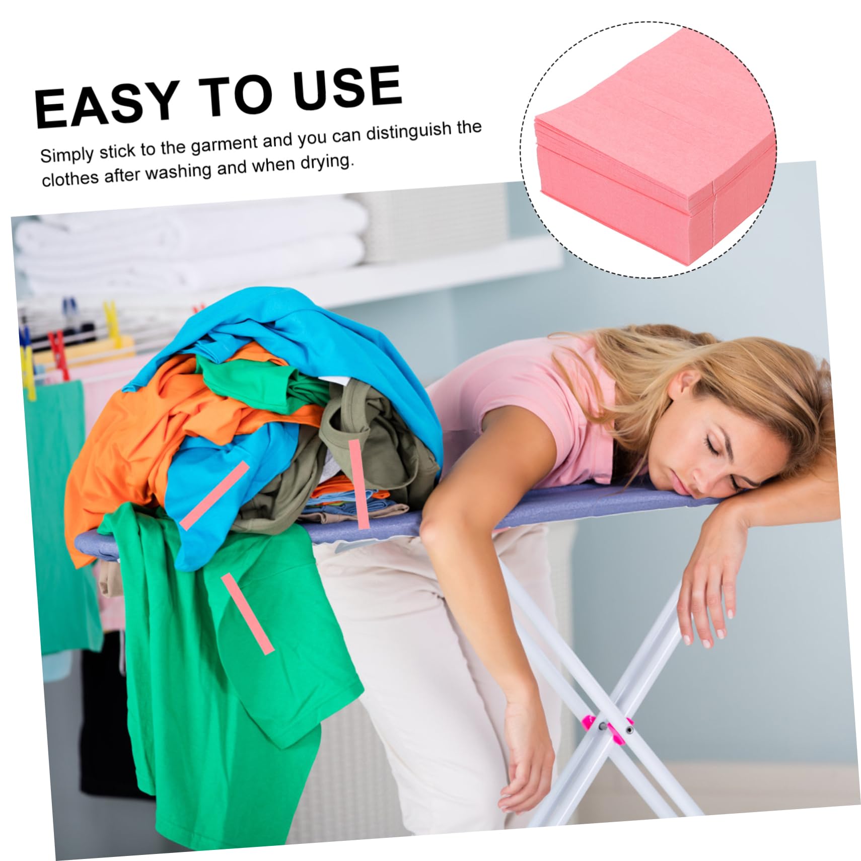 Wäscheetiketten für Kleidung Papier 5200 Stück Rosa Wasserfest Praktisch Vielseitig Einsetzbar für Garage und Büro im Einfachen Design