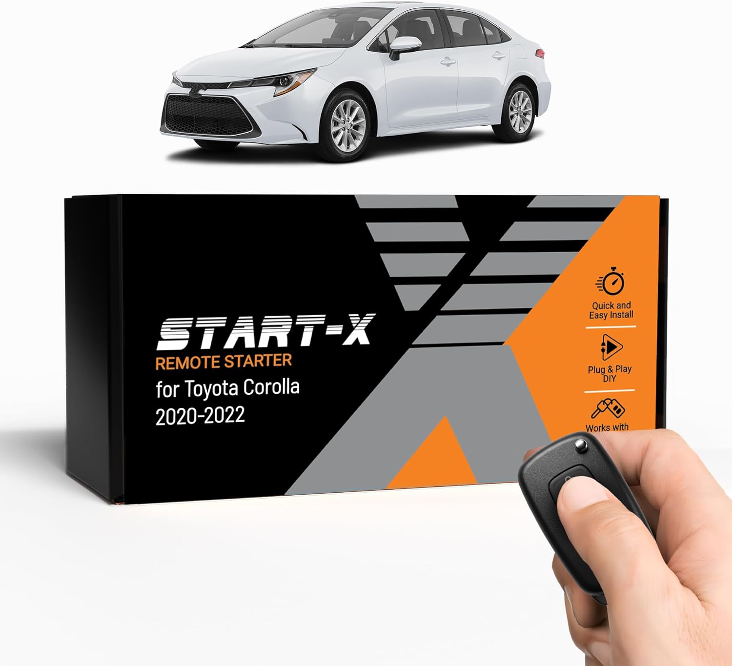 Start-X Remote Starter Kit for Toyota Corolla (2020, 2021, 2022) Vehicles | Push-to-Start Ignition | Plug & Play Install | Lock 3X to Remote Start | Zero Wire Splicing