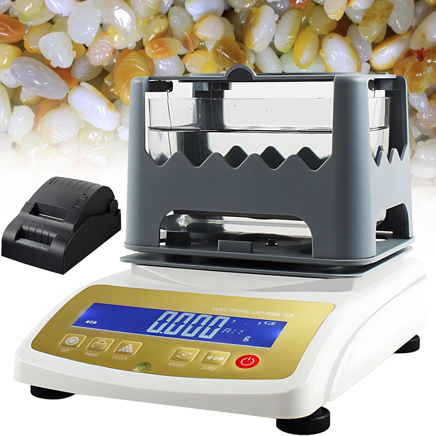 Gold Purity Tester Machine, Density Analyzer for Gold and Silver, Accurate Density Meter for Pawn Shops, Jewelry, and Recycling, Essential Tool for Precious Metal Evaluation w/Printer-XF3203K