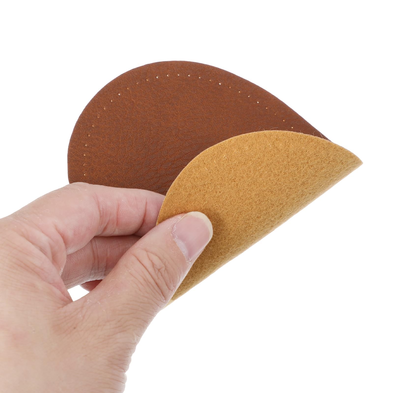 Elbow Patches, Leather Repair Patch, Elbow Patches for Jumpers, 4 Pack Oval Elbow Knee Patches - Iron-On/ Sew-On Fabric Repair Patches for Jackets, Sweaters, Jeans, DIY Clothing Accessories (2 Brown & 2 Black) 3