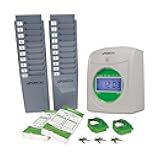 uPunch HN3500 Advanced Time Clock Bundle for Small Business: Complete Employee Time Tracking System with 100 Time Cards, 2 Racks, 2 Ribbons, and 6 Keys