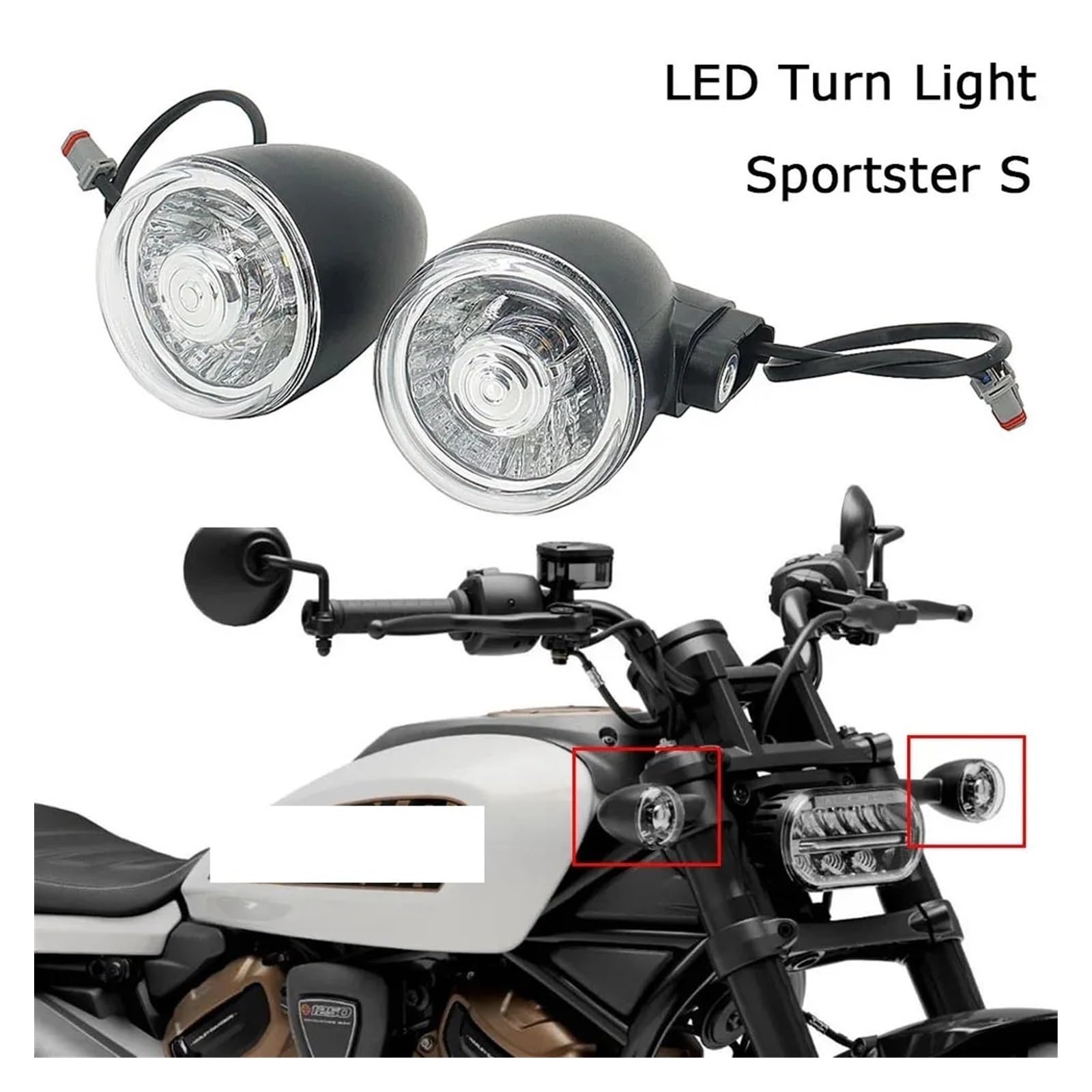 Indicatori direzione LED Indicatoris Motos | Anteriore e posteriore per Ha&rley RH1250s Sportster S 1250 RH975 Nightster 975 2021-2022