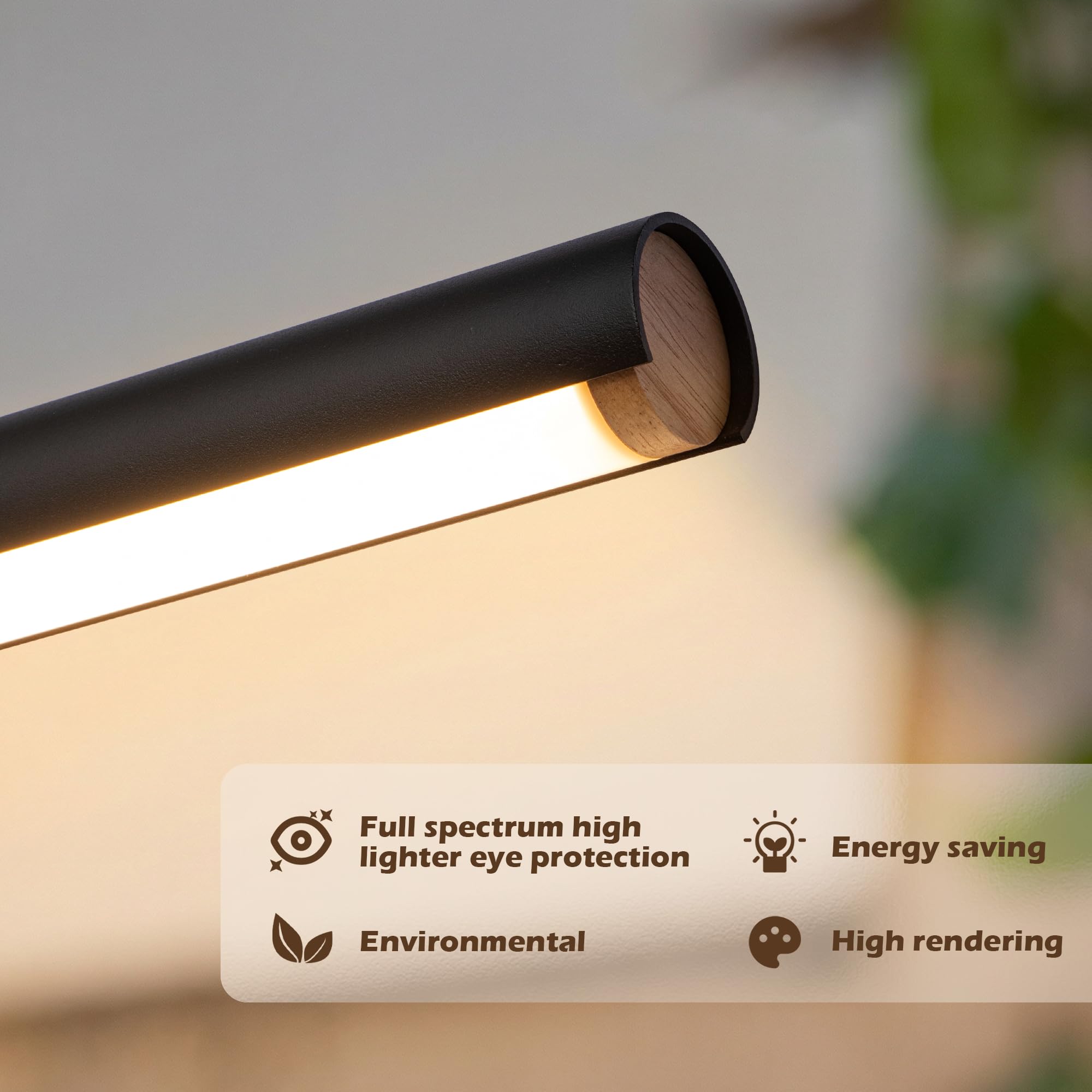 FANLG LED Lampara de techo colgante,80CM Lampara Colgante Cocina Negro Regulable con Control Remoto,30W Lampara Comedor lineal Iluminación Colgante regulable altura para Comedor Cocina Oficina