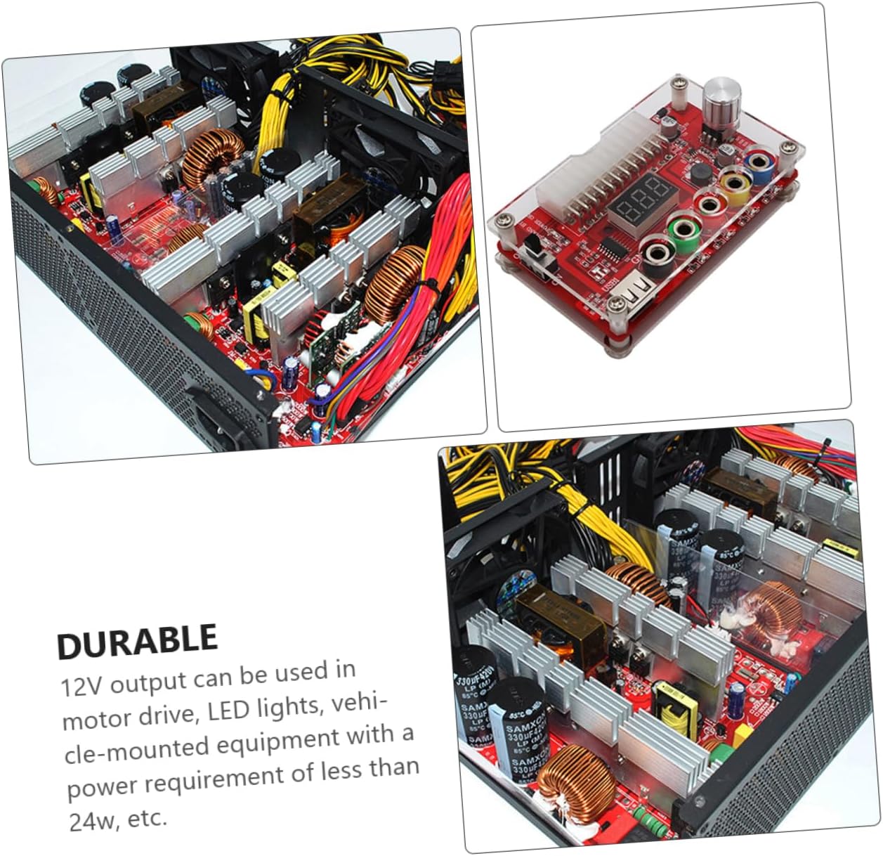 NUOBESTY 2pcs Adjustable Voltage Regulator Board Power Converter Module for Led Lights Motor Drive and Vehicle Equipment Easy to Install and Power Supply