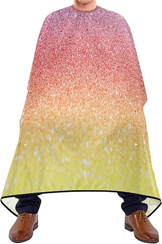 Miniatura 2 de Pink Glitter Hair Styling Apron Salon Capes for Clients Waterproof, 64.9 x 55.1 Inches Hair Cape Haircuts