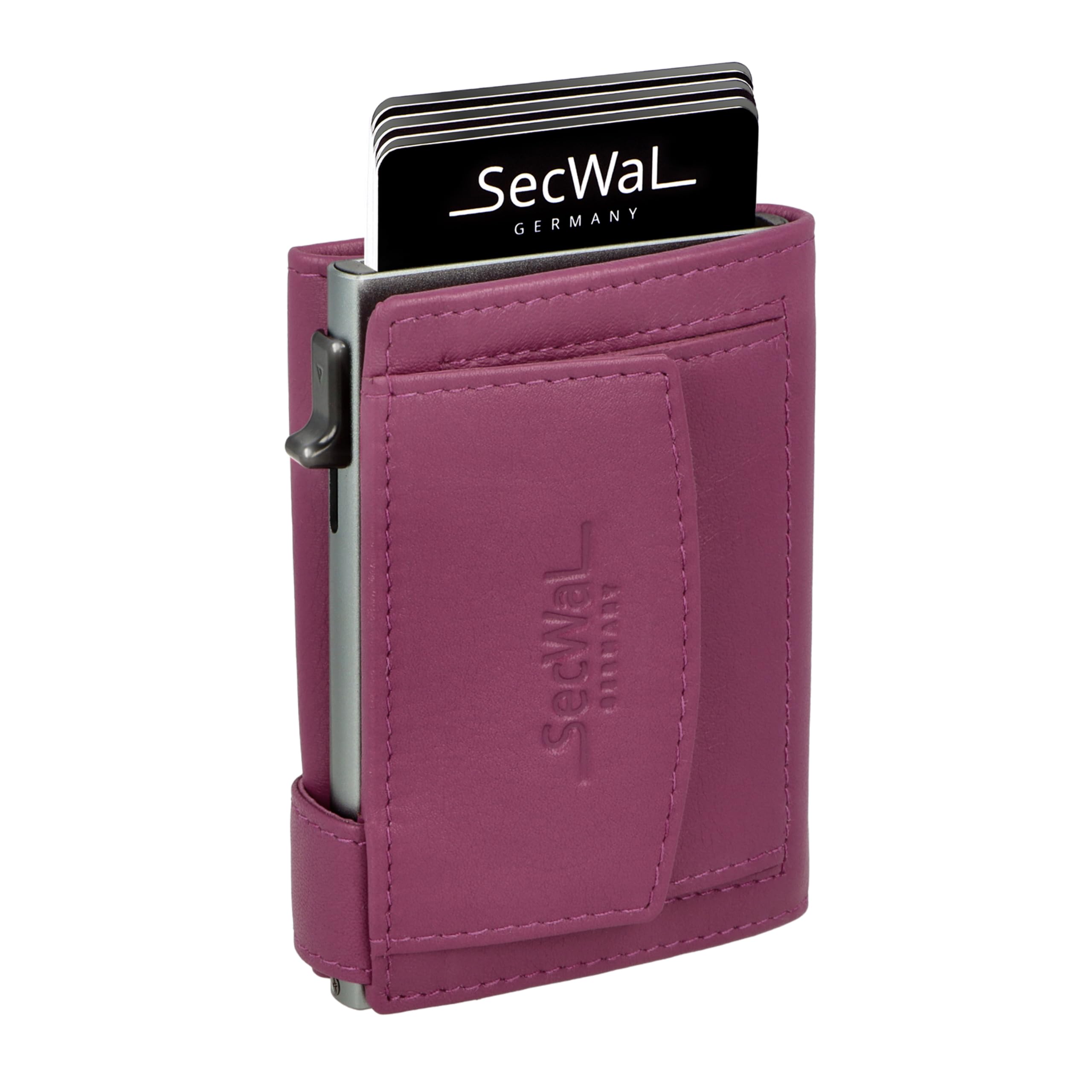 SecWal Kartenetui mit Münzfach Druckknopf - RFID Schutz Geldbeutel klein (Pink)  
SecWal Kartenetui mit Münzfach Druckkn