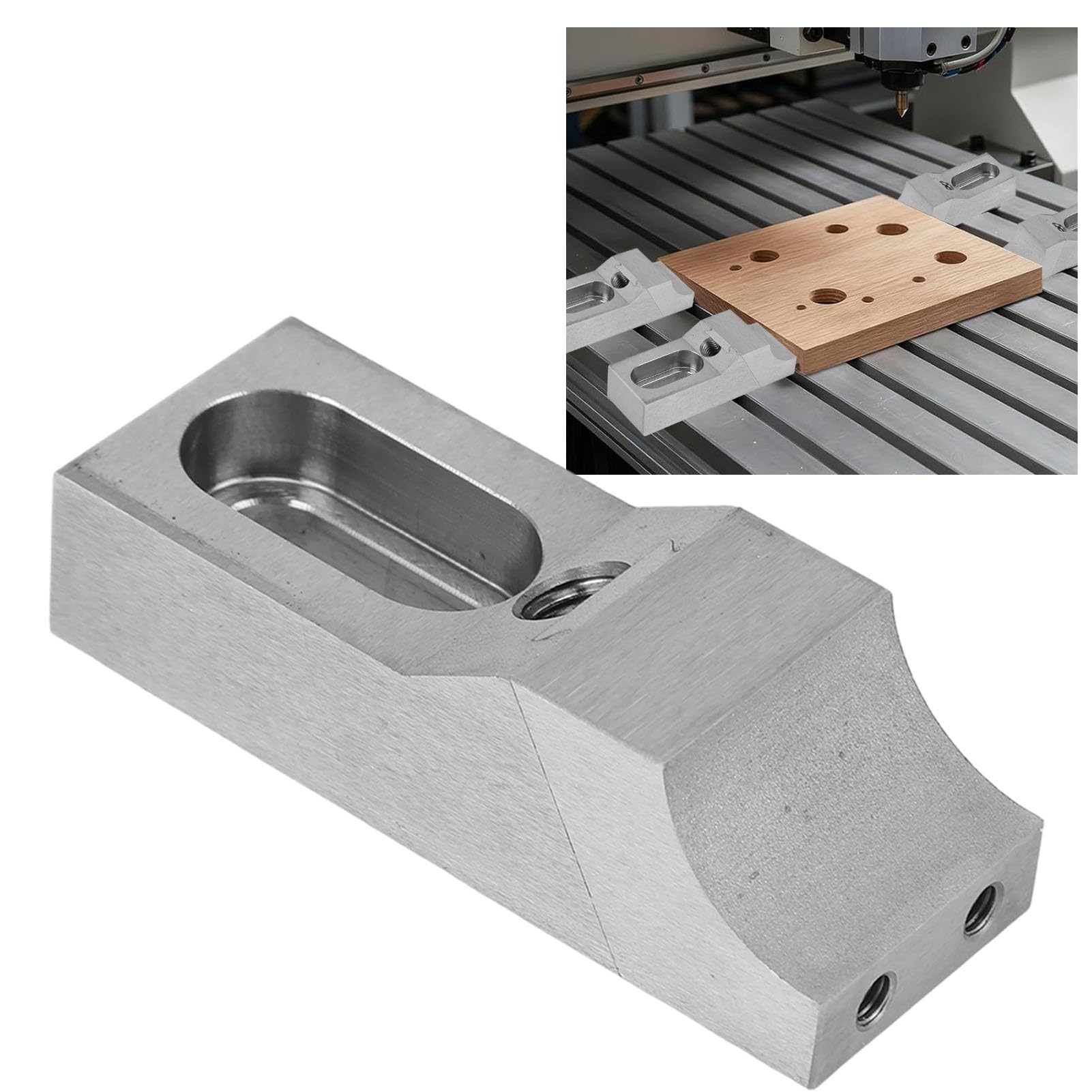 Eujgoov Juego de Tornillo de Banco de Abrazadera Lateral de Perfil bajo de 2 Uds, Abrazaderas de Tornillo de Banco para Fresadora M8 68x25x20mm para Fresado de Máquinas CNC Amoladoras